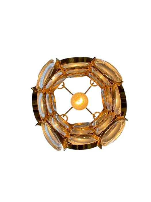 Hollywood Regency Pendant Lamp by Gaetano Sciolari for Palwa Germany, 1970s